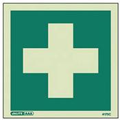 Photoluminescent First Aid Location Sign First Aid Facility HxW 150X150mm image