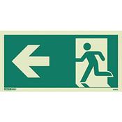 Photoluminescent Safety Way Guidance Sign Arrow Left HxW 150X300mm image