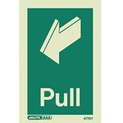 Photoluminescent Rigid Plastic Sign 100X150mm Pull image