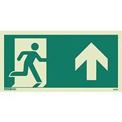Photoluminescent Safety Way Guidance Sign Arrow Up HxW 200X400mm image