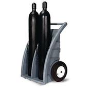 Polyethylene Cylinder Truck For 2 Cylinders Pneumatic Tyred Wheels Capacity 225Kg image