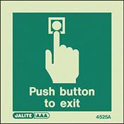 Push Button To Exit Sign image