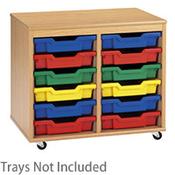 Mobile Storage Trolley Double W720xD500xH700mm TT2 - Supplied Empty