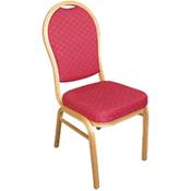 Bolero Arched Back Banquet Chairs Red &amp; Gold (Pack of 4)
