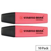 Stabilo Boss Highlighters - Pink, Pack of 10 image