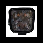 3" SQUARE LED WORKLAMP - WARNING 