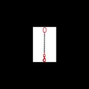 10MM DROP CHAIN 1MTR C/W SWIVEL S/HOOK ONE END 