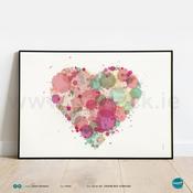 'Heart Sherbert', Unframed - Wall art print, poster or mount image