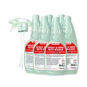 2Work Spray With Bleach 750ml Pk6