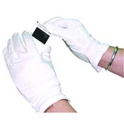 White Knitted Cotton Lge Gloves Pk10
