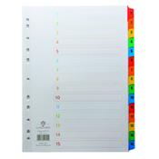 Concord Index A4 1-15 Wht Multi Cs16