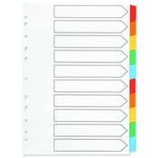 Q-Connect Index A4 Blank Tabs Multi