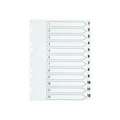 Q Connect Index 1-12 Brd Reinf White