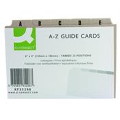 Q-Connect Gd Card 152x102mm A-Z Pk25