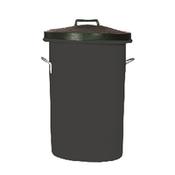 HD Storage Bin with Lid/Handles Blk