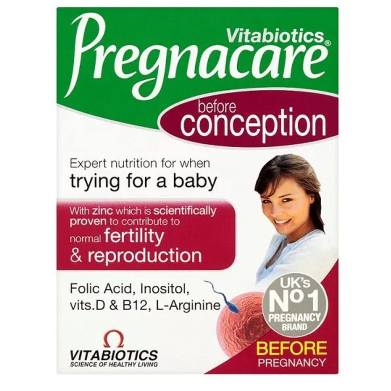 Vitabiotics Pregnacare Conception 30 Tablets - Supports Fertility & Reproduction with Folic Acid, Inositol, Vitamins D & B12, CoQ10 & Zinc