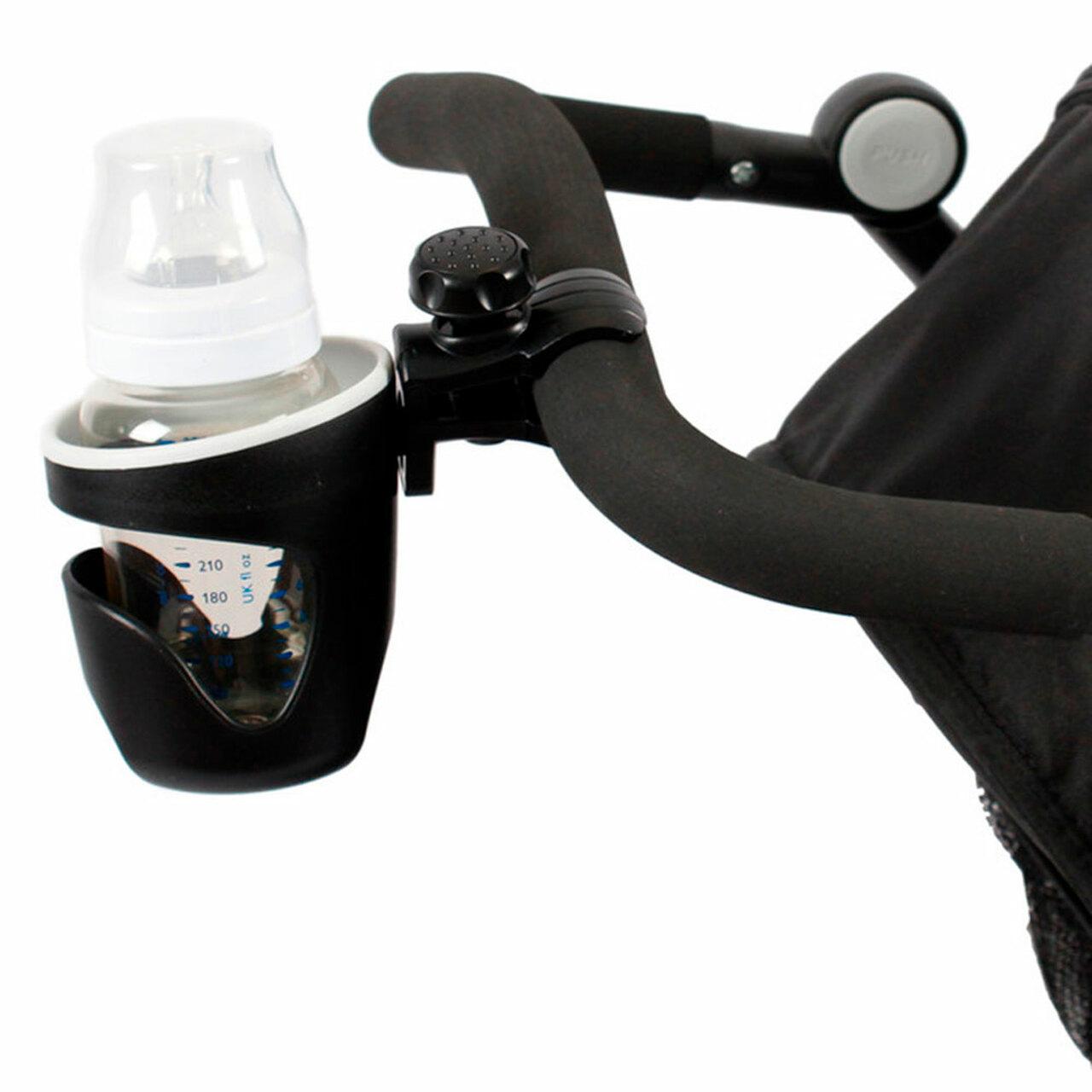Babydan Cup Holder for Strollers - Black, Bottle Holder, Stroller Attachment