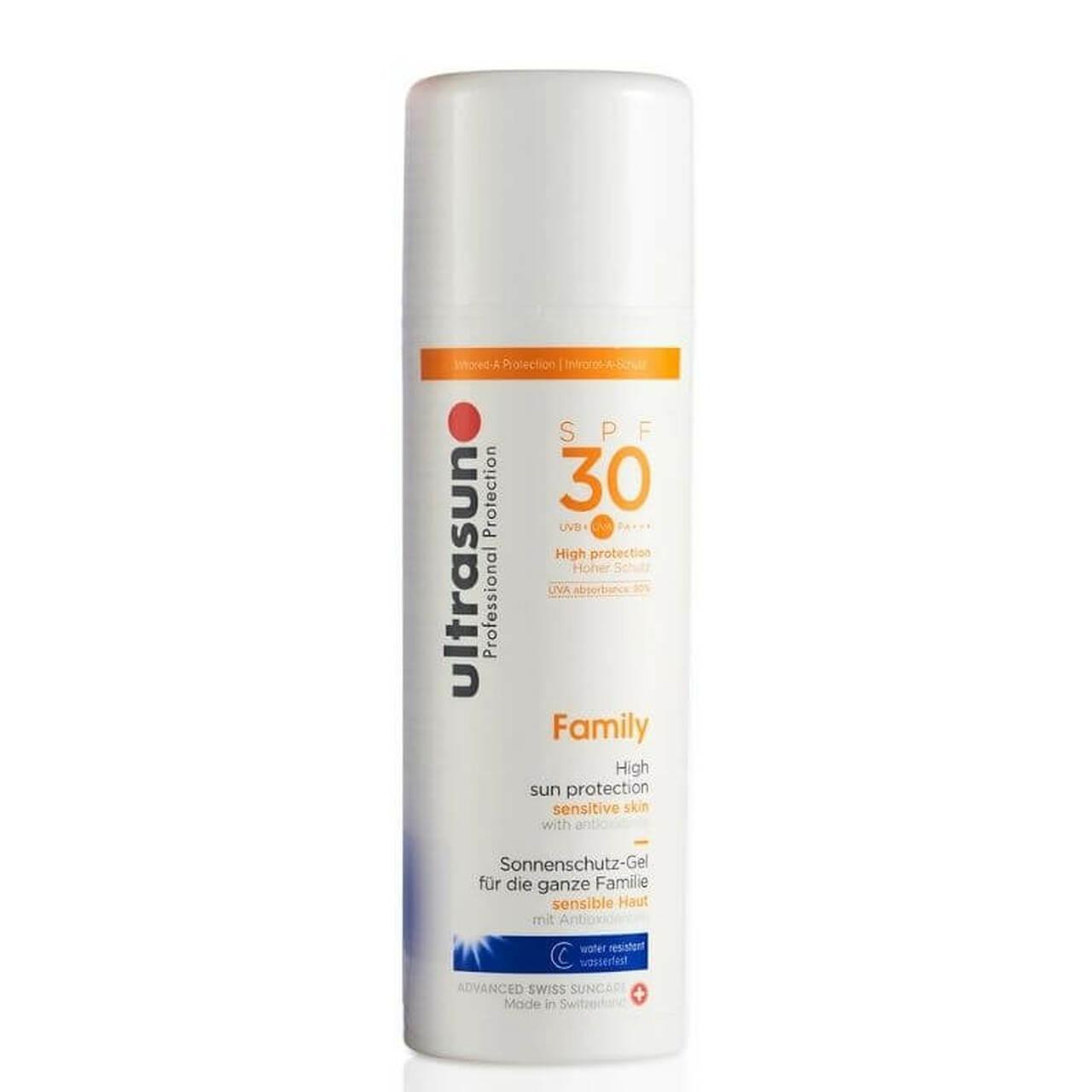 Ultrasun Family SPF 30 Sunscreen 150ml High Protection for Sensitive Skin Water Resistant