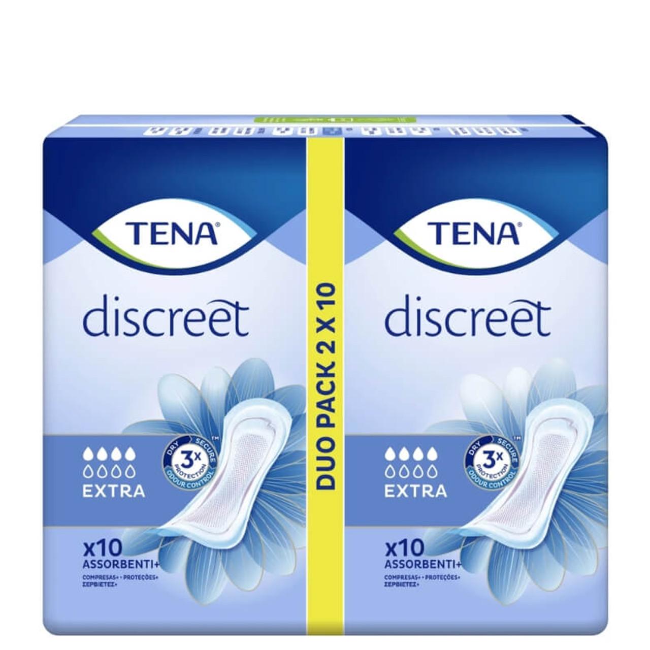 Tena Discreet Extra Incontinence Pads Duo Pack - Maximum Security