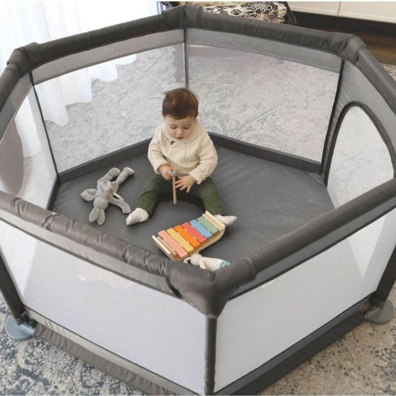 Dreambaby Explore Fabric Playpen with Mesh Sides and Zipper Opening