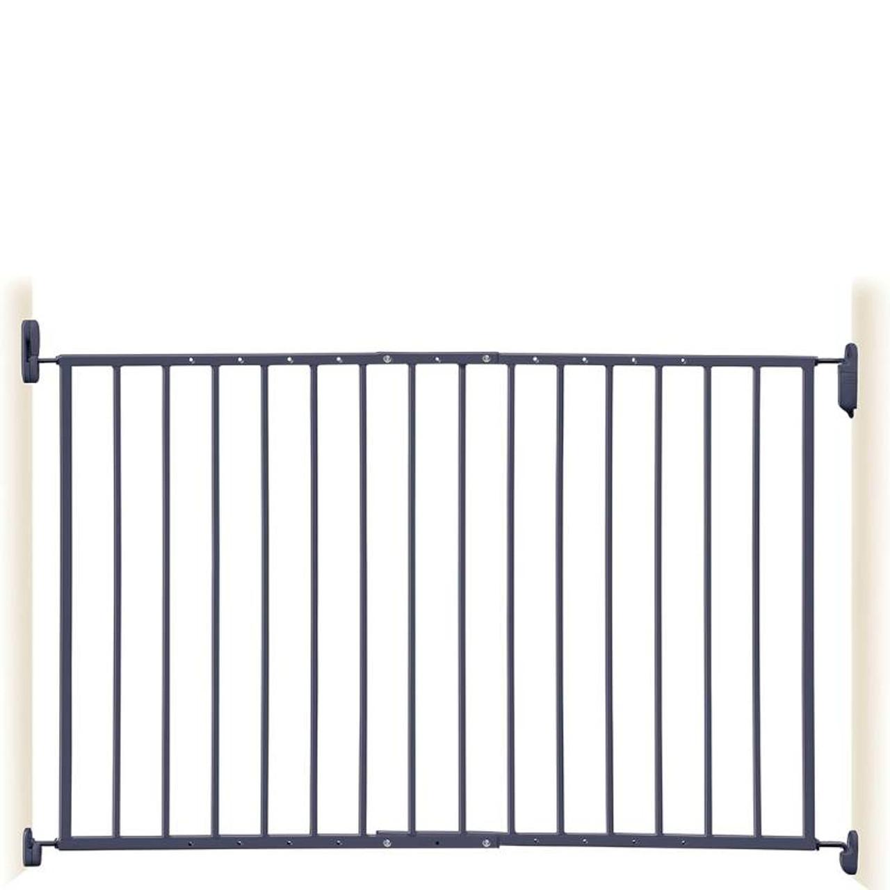 Dreambaby Arizona Baby Gate - Charcoal, 68cm Tall, Fits Gaps 63cm-112cm, Metal Frame, Wall Mount
