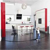 BabyDan Room Divider XXL Black 90-350cm + Wall Fittings