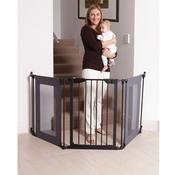 Dreambaby Denver Adapta Gate - Black Metal with Grey Mesh Panels