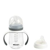 Beaba 2 in1 learning bottle 210 ml - mineral grey image