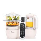 Babymoov Nutribaby + 6-in-1 Baby Food Maker, Blender &amp; Steamer, Mineral Beige image