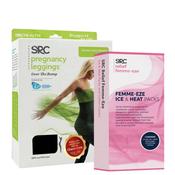 SRC Pregnancy Shorts Over the Bump + Femme Eze Heat &amp; Ice Pack - Black