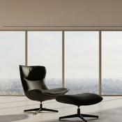John Lounge chair and Footstool Anthracite