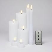 Box Set Battery Wax Candles Ivory