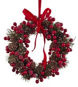 Berry Pine Wreath with Cones