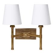 Double Brass Wall Light