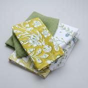 Lily Block Print Napkin Lemon Set of  4 image
