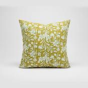 Lily Block Print Cushion Lemon image