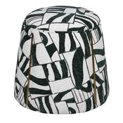 Mono Abstract Ottoman Stool image