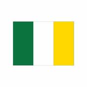 GAA Pitch Flags Set (28) (Flags Only) - Emerald Green/White/Gold