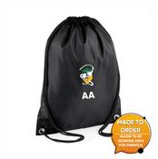 Offaly Camogie - Rapid Black Drawstring Bag