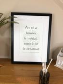 Irish Proverb An Té A Luíonn Irish Themed Poster Wall Art Irish Print