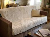 Aran Pattern Merino Patchwork Throw