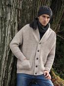Aran Ribbed Shawl Cardigan