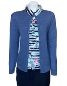 Castle Knitwear Denim Baby Cable Lumbar Cardigan