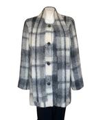 Donegal Design Mohair Grey &amp;amp; Beige Coat With Scarf