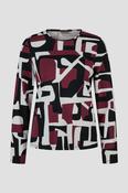 Long Sleeve Abstract Print Top image