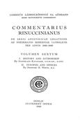 Commentarius Rinuccinianus, Vol. 6 image