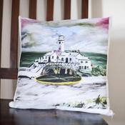 Cushion Fanad Lighthouse in the Snow  Fanad, C.o. Donegal, Ireland. image