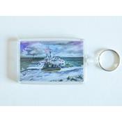 Keyring  plastic of Fanad Lighthouse in the snow