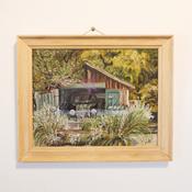 Oil Painting of Willow bank Wildlife Reserve in New Zealand image