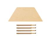 MultiTable, trapezoidal, 76 x 152 cm, age 4-14+, seats up to 5